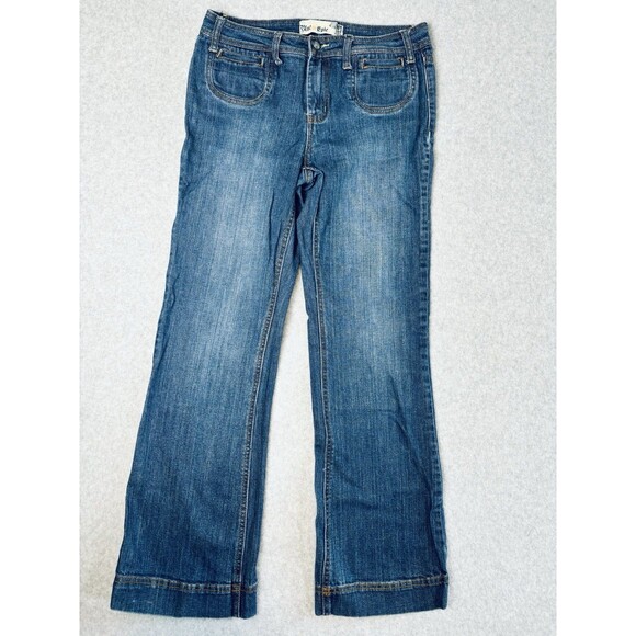 Blue Epic Women’s Jeans Denim - Wide Leg Flare Boho Hippie Dark Wash Size 6 - Picture 2 of 13